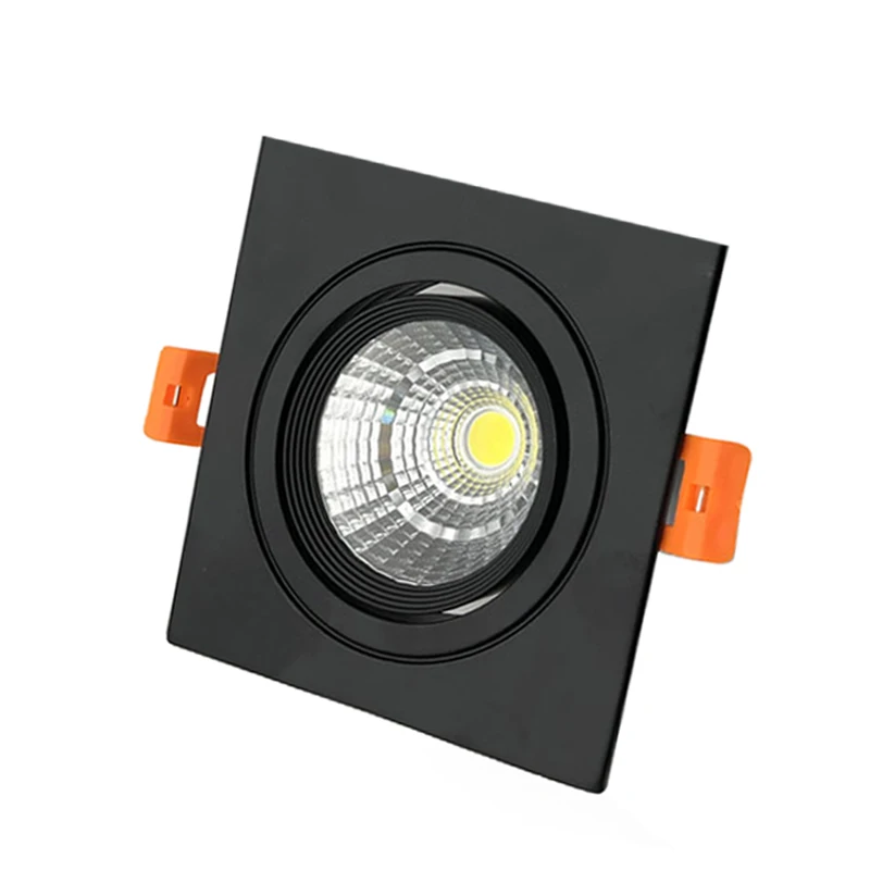 Single Head Black Светодиодный Светодиодный светильник с двойной головкой COB 110 V-220 V 3W 7W 12W Потолочный встраиваемый светильник точечные потолочные светильники 3000 K/4000 K/6000 K - Испускаемый цвет: Single Head Black
