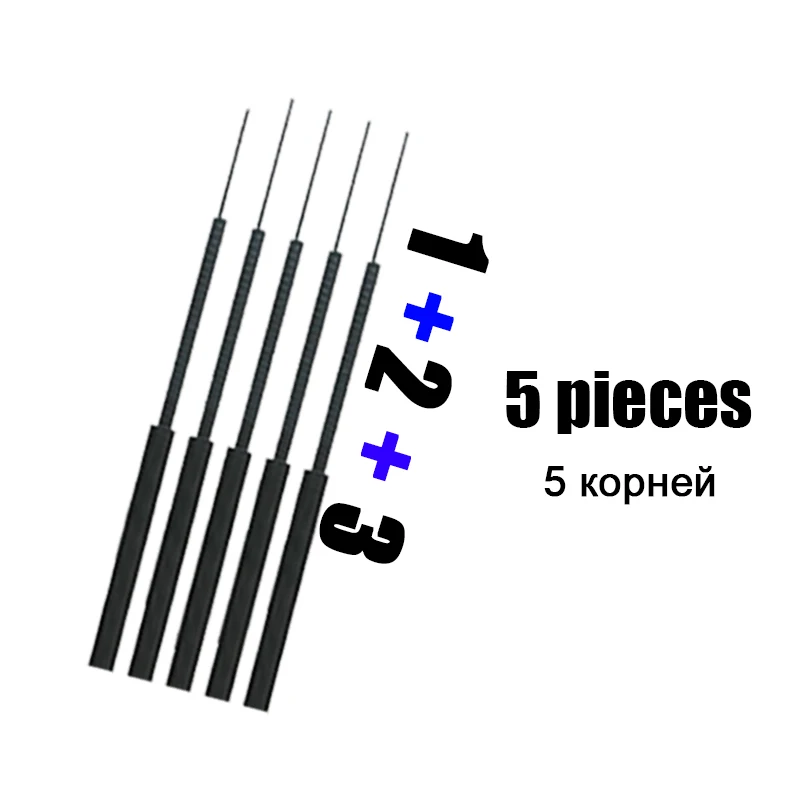 4.1mm-6.4mm 5 pieces Fishing rod tip Spare 1,2,3 sections stream fishing rod full Short size hollow carbon Accessories sturdy