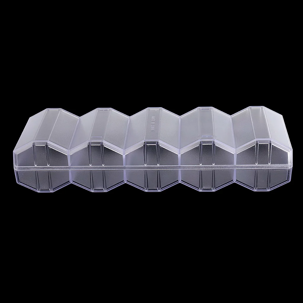 Акриловый покер контейнер для чипов 100 чипов Емкость Соты Форма коробка игра 9,44 ''x 3,14'' x 1,96''