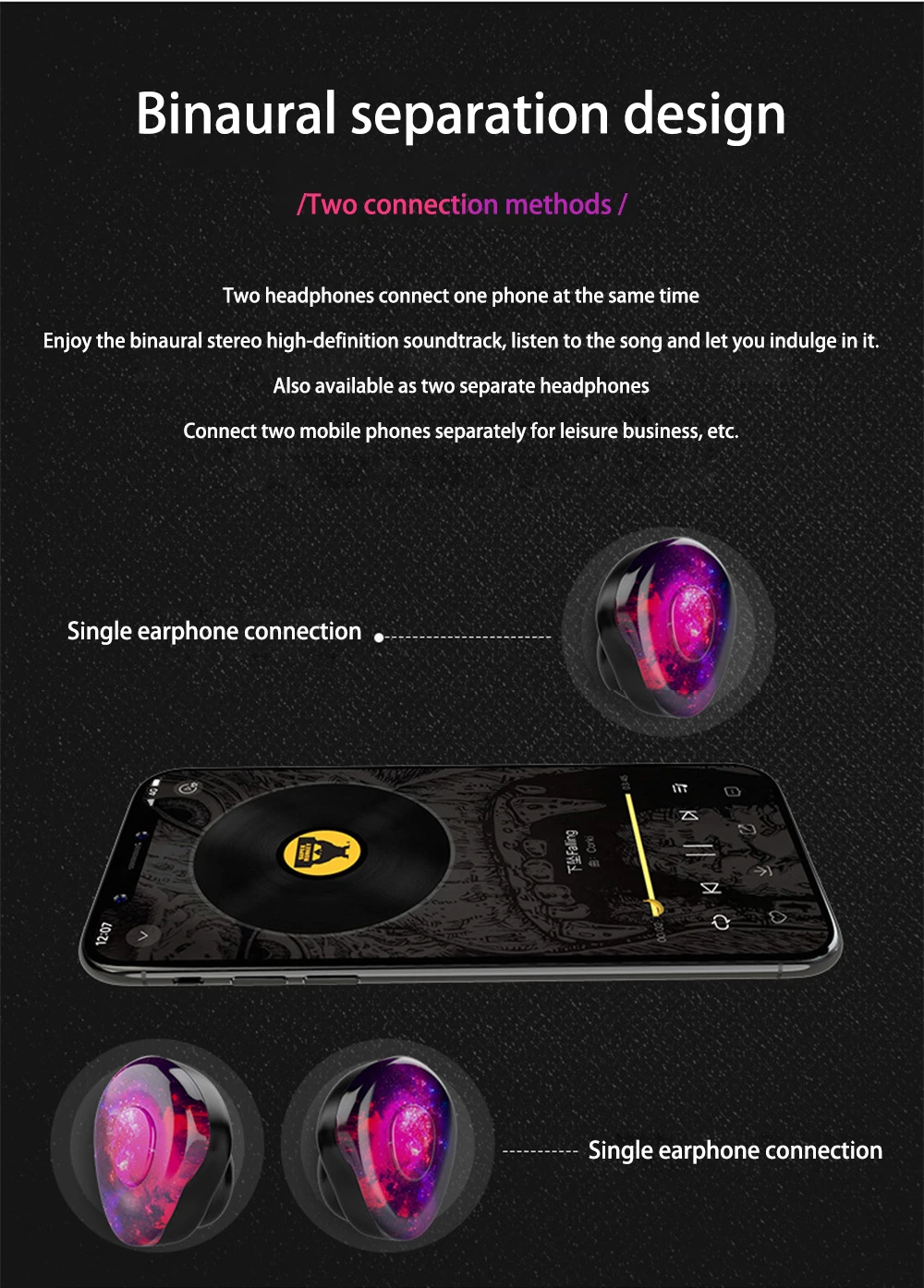 Wireless Bluetooth Earphone Active Noise Cancelling Earphones Sport Gaming Headset With Microphone In Ear Earbuds Bass Handsfree