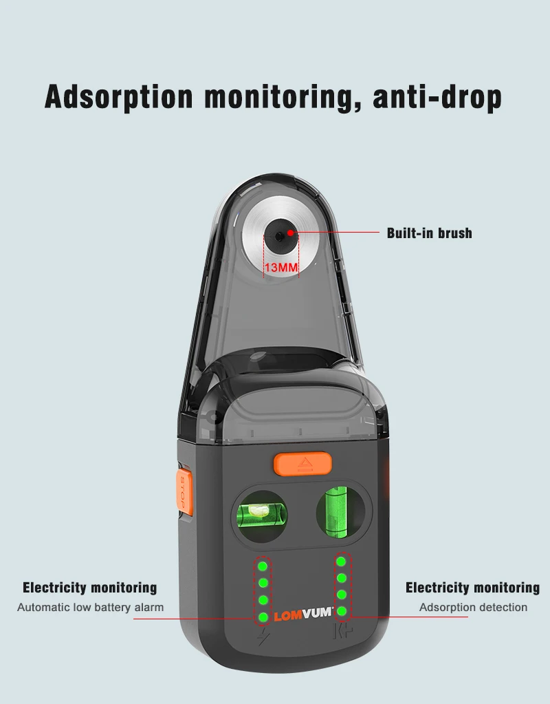Laser Level Support Drill Dust Collector Electric Vacuum Suction Tool Two Bubbles L-Shape Bracket, Drilling BOX Support LOMVUM