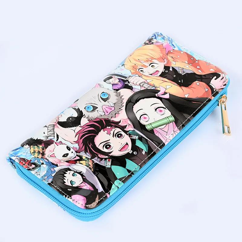 Аниме Kimetsu no Yaiba Demon Slayer Косплей длинный кошелек из искусственной кожи держатель