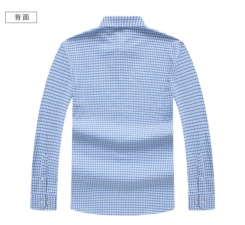 10XL 8XL 6XL мужской Клетчатый плед Оксфорд рубашка на пуговицах нагрудный карман умный Повседневный Классический контрастный