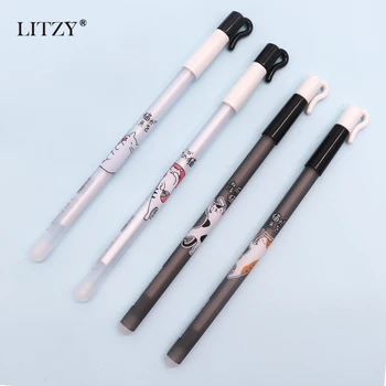 

3Pcs/Set Cat Gel Pen Erasable Washable Handle Erasable Pen 0.38mm Blue Ink Magic Neutral Pens for School Office Writing Supplies