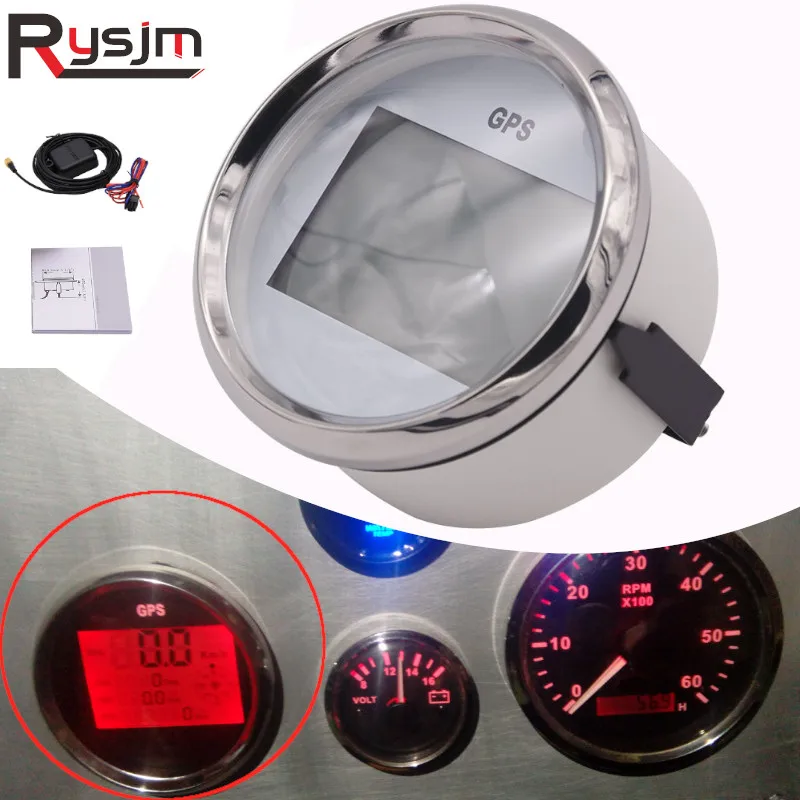 3 3/8 дюйма 85 мм Цифровой Автомобильный GPS Спидометр 0 ~ 999 узлов км/ч для автомобиля