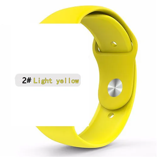 Новые спортивные силиконовые часы для apple watch band 4 44 мм 40 мм(iwatch 5) apple watch 3 2 1 42 мм 38 мм аксессуары для наручных браслетов - Цвет ремешка: yellow 2