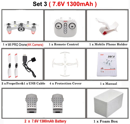 Set3 SYMA W1 PRO gps 5G WiFi FPV с 4K регулируемой камерой, умный Радиоуправляемый Дрон, Квадрокоптер RTF, высокая скорость, Wi-Fi, оптическое позиционирование потока - Цвет: Set3