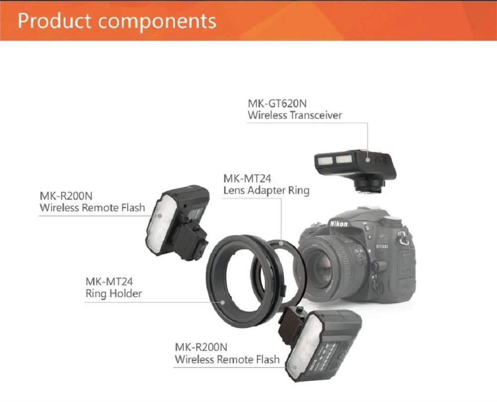 Майке MK-MT24 макро Twin Lite вспышка для цифровых зеркальных фотоаппаратов Nikon