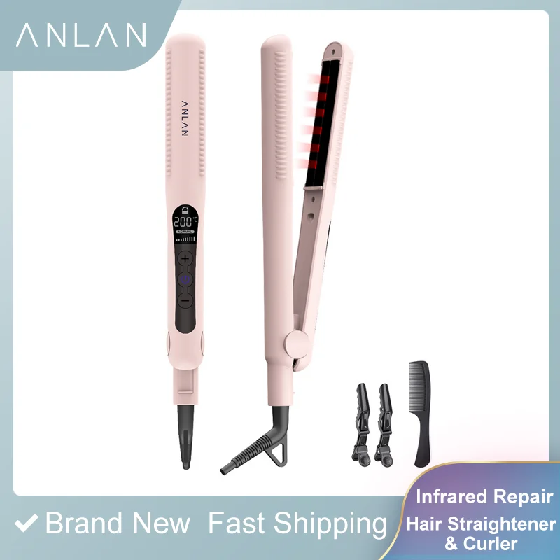 Профессиональный Выпрямитель для волос ANLAN Плойка утюжок выпрямления щипцы