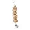 Bird Chew Toy Natural Wood Blocks Rattan Ball Parrot Entertainment Toys for Parakeet Cockatiel Lovebird Mini Macaw 3