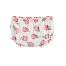 Повседневные модные милые трусики для маленьких девочек, детские трусы с принтом мороженого, детские трусы