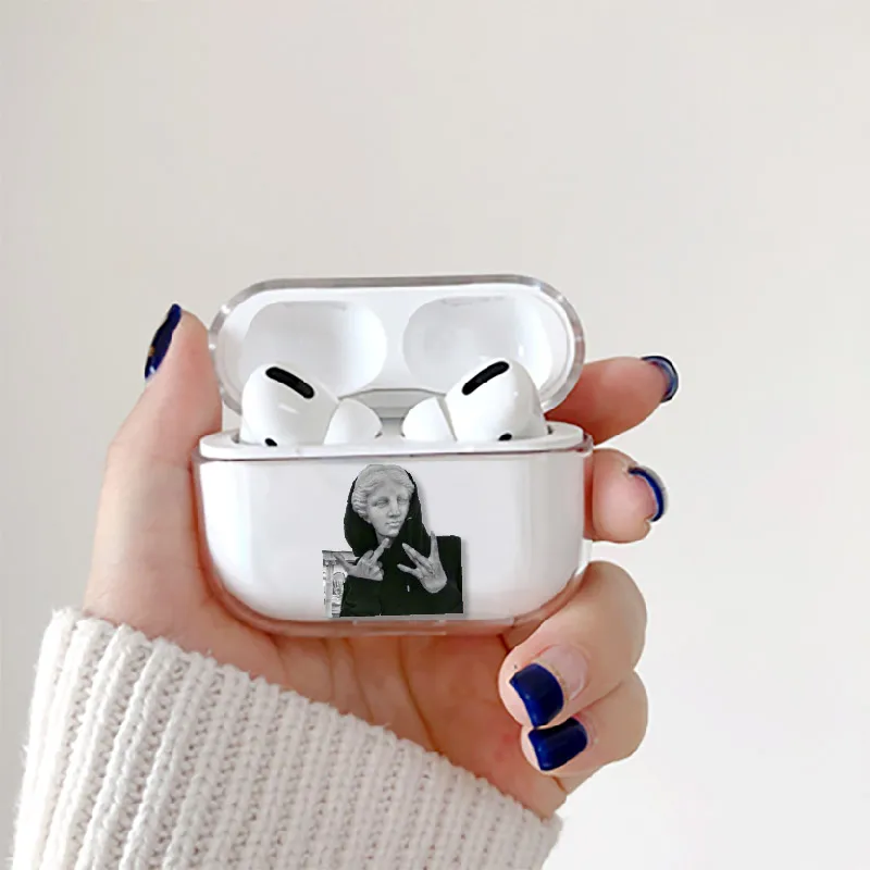 Чехол для наушников Ван Гог Мона Лиза для Apple iPhone, зарядная коробка для AirPods Pro, жесткий прозрачный защитный чехол, аксессуары