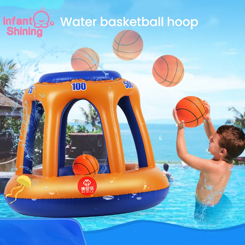 Inflatable Pool Floating Toys Set Party Basketball Ball Water Mattress