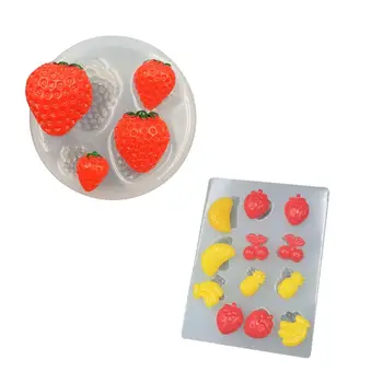 

Handmade Strawberry Banana Pineapple Orange Epoxy Resin Mold Fruit Pendant Mold