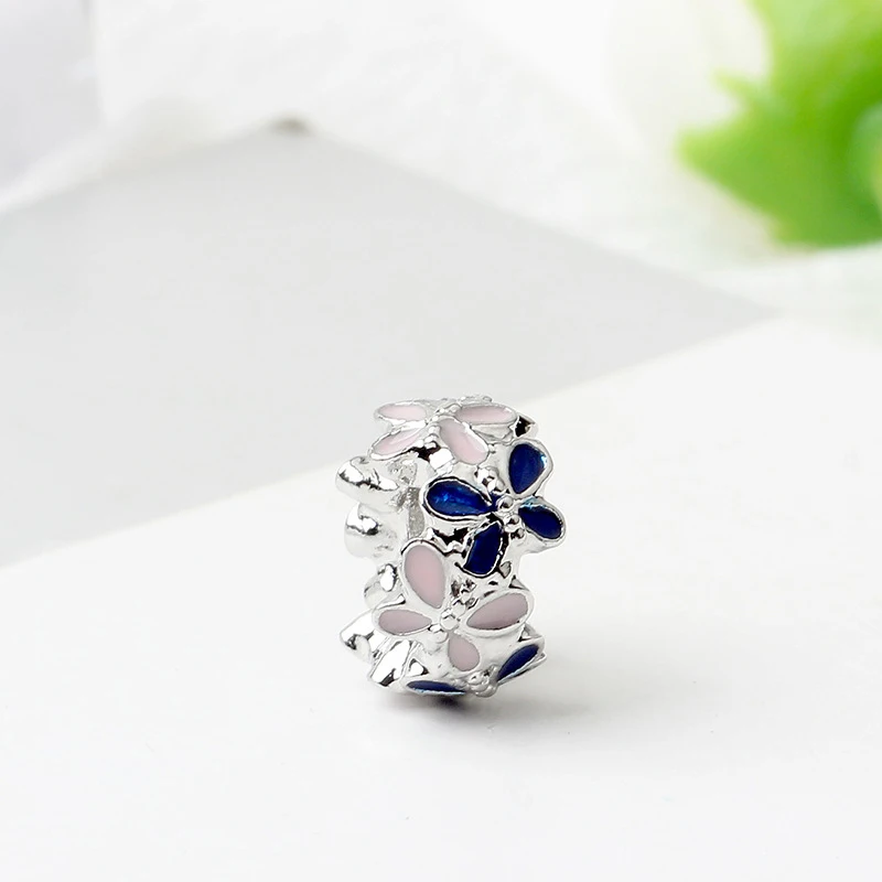 CUTEECO дизайн розовый синий бабочка эмаль DIY Бусины Подходит Pandora Весенняя серия браслет для женщин ювелирные аксессуары