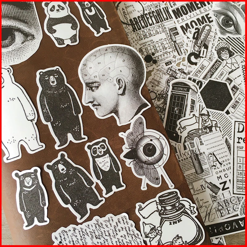 Художественный стиль винтажный персонализированный альбом для стикеров Скрапбукинг материал Персонализированная наклейка счастливый планировщик мусорный журнал