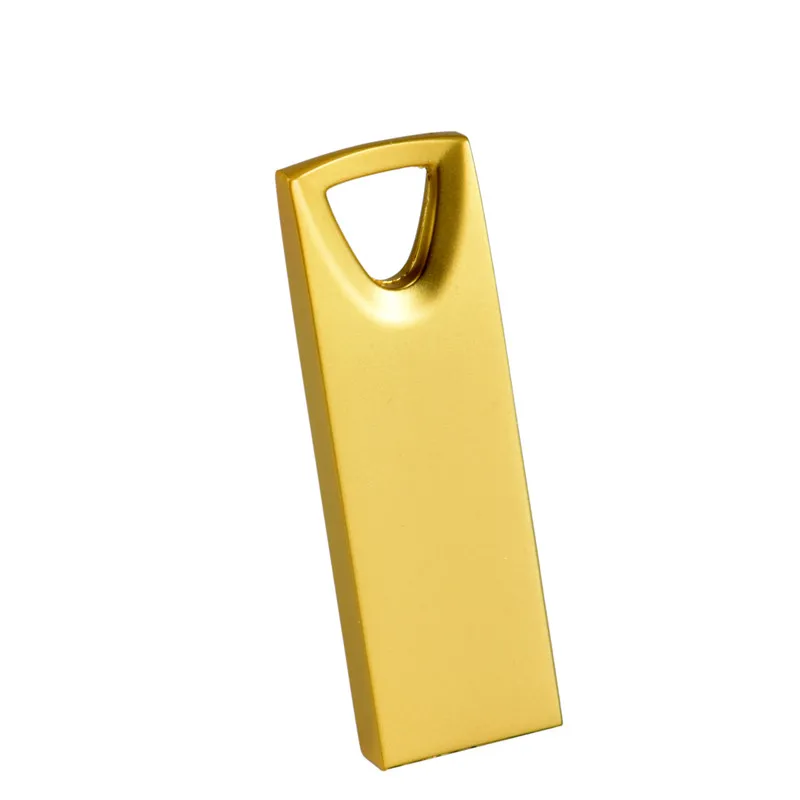 JASTER USB 2,0 металлический серебристый золотой USB флеш-накопитель 4 ГБ 8 ГБ 16 ГБ 32 ГБ 64 Гб 128 ГБ Флешка карта памяти логотип на заказ - Цвет: Gold