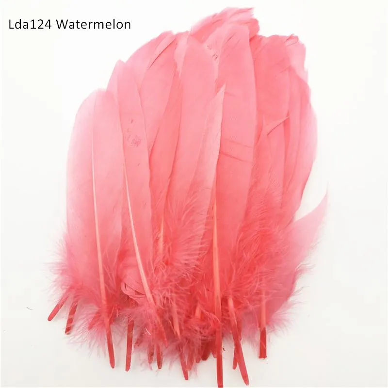 Lda124 Watermelon 50 шт. натуральный Гусь Nagoire свободные перья для рукоделия 5-8 дюймов/14-20 см ювелирные изделия Аксессуары для одежды Свадебные украшения - Цвет: Lda124 Watermelon