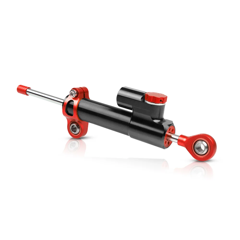 red and black Универсальный мотоциклетный CNC стабилизатор руля амортизаторы руля Монтажный кронштейн для Kawasaki Z 1000 Z900 Z800 Z650 VERSYS NINJA - Цвет: red and black