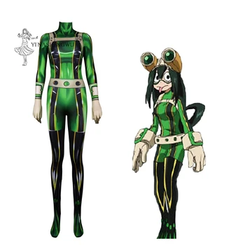 

Kids Tsuyu Asui My Hero Academia Anime Cosplay Costumes Jumpsuits Girls Women Halloween Bodysuits Suit Adults Romper Zentai New