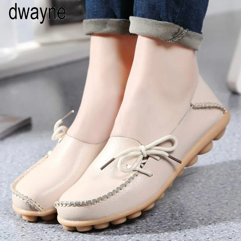 

Women Real Leather Shoes Moccasins Mother Loafers Soft Leisure Flats Female Driving Casual Footwear Size