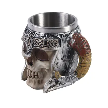 

Creative Skull Ashtray Resin Croissant Living Room Bar Wine Glass Halloween Gift Skull Ashtray Ash Tray Cigar Ashtray