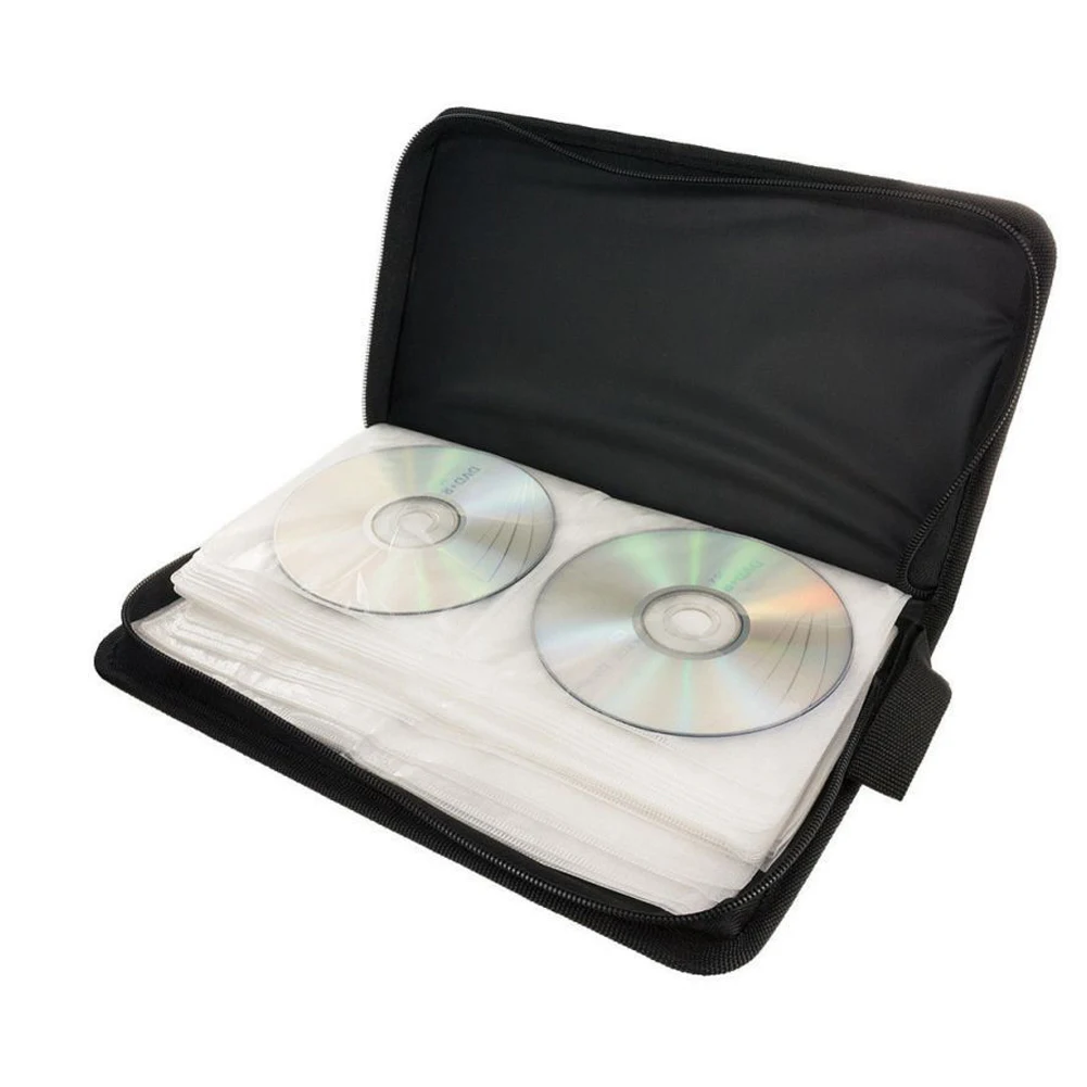 80 Sleeve CD DVD Blu Ray Disc Carry Case Holder Bag Wallet Storage Ring Binder /BL1