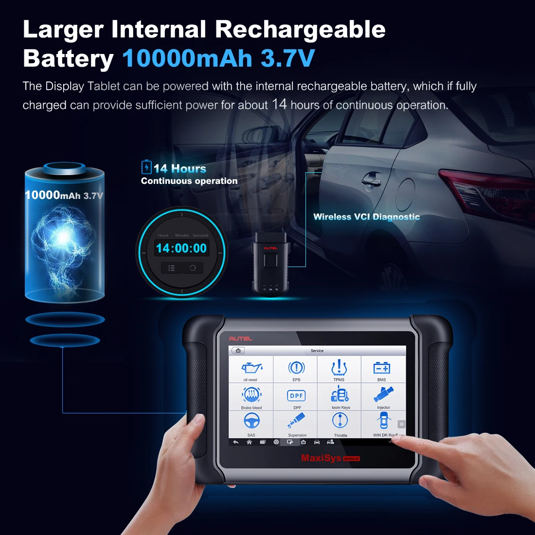 Autel MaxiSys MS906BT OBD2 автоматический диагностический инструмент сканер кодов лучше