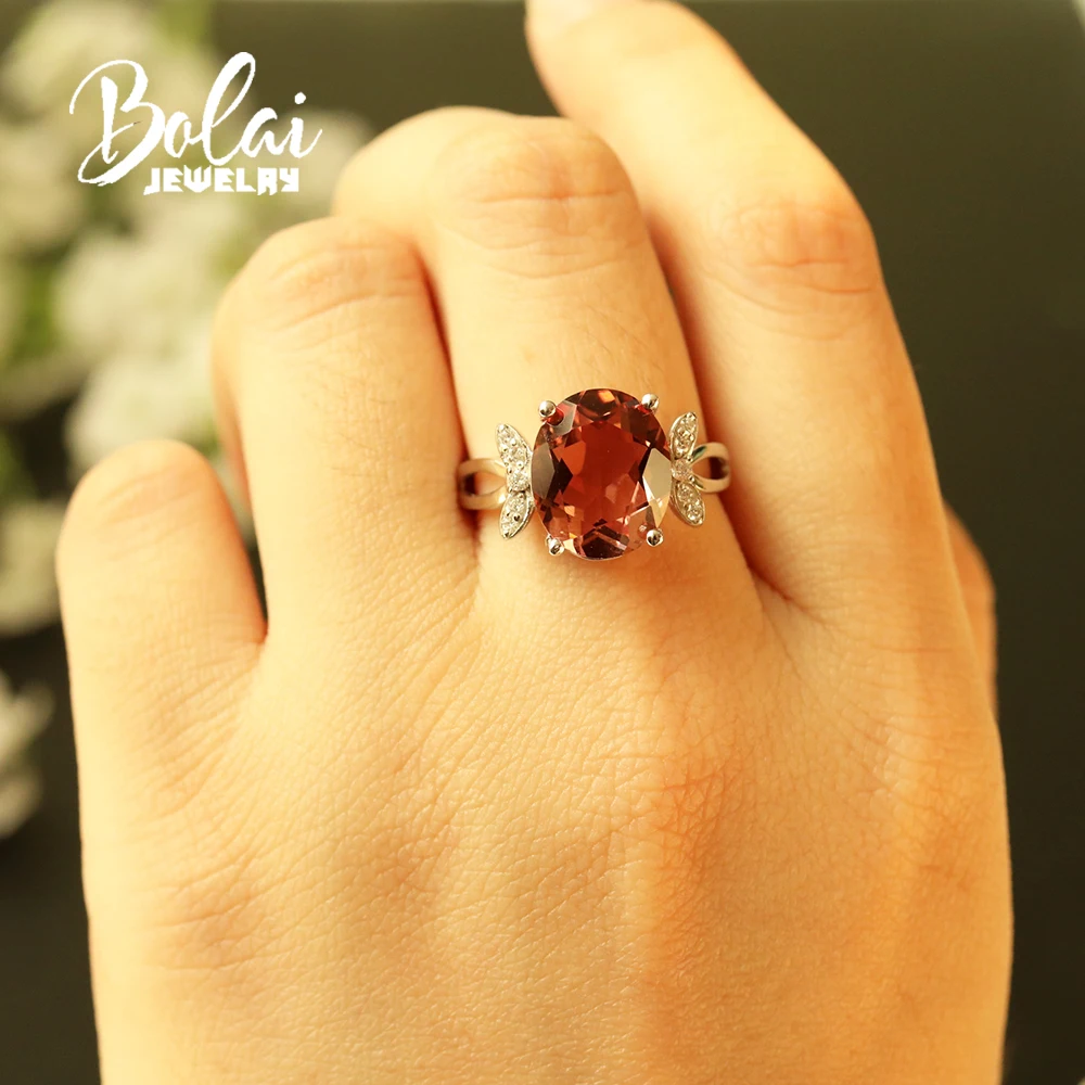 5.5ct изменение цвета кольцо из зултанита диаспора овальной огранки 10*14 мм созданный драгоценный камень хорошее ювелирное изделие из стерлингового серебра 925 пробы для женщин bolai