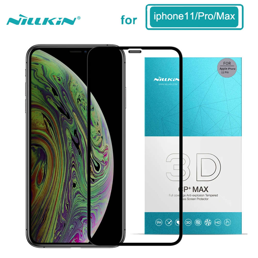 Baratos Protector de pantalla de vidrio templado para Iphone 11 Pro Max XS XR NILLKIN increíble 3D CP + MAX Nano vidrio Protector Anti explosión