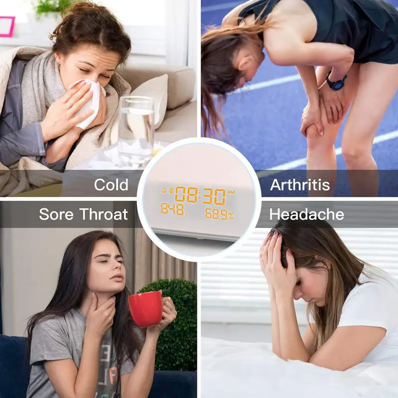 Promotion! Wake-Up Light, Sunrise Alarm Clock With Usb Output Interface, Fm Radio, Temp Humidity Monitor, Sunrise And Sunset Fad