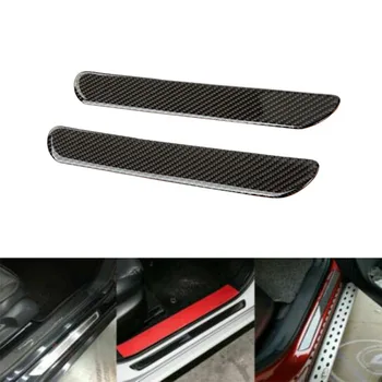 

2 Pcs Universal Car Door 25.5CM/49CM/58CM Sill Protection Sticker Imitate Carbon Fiber Auto Door Edge Scuff Anti Scratch Strips