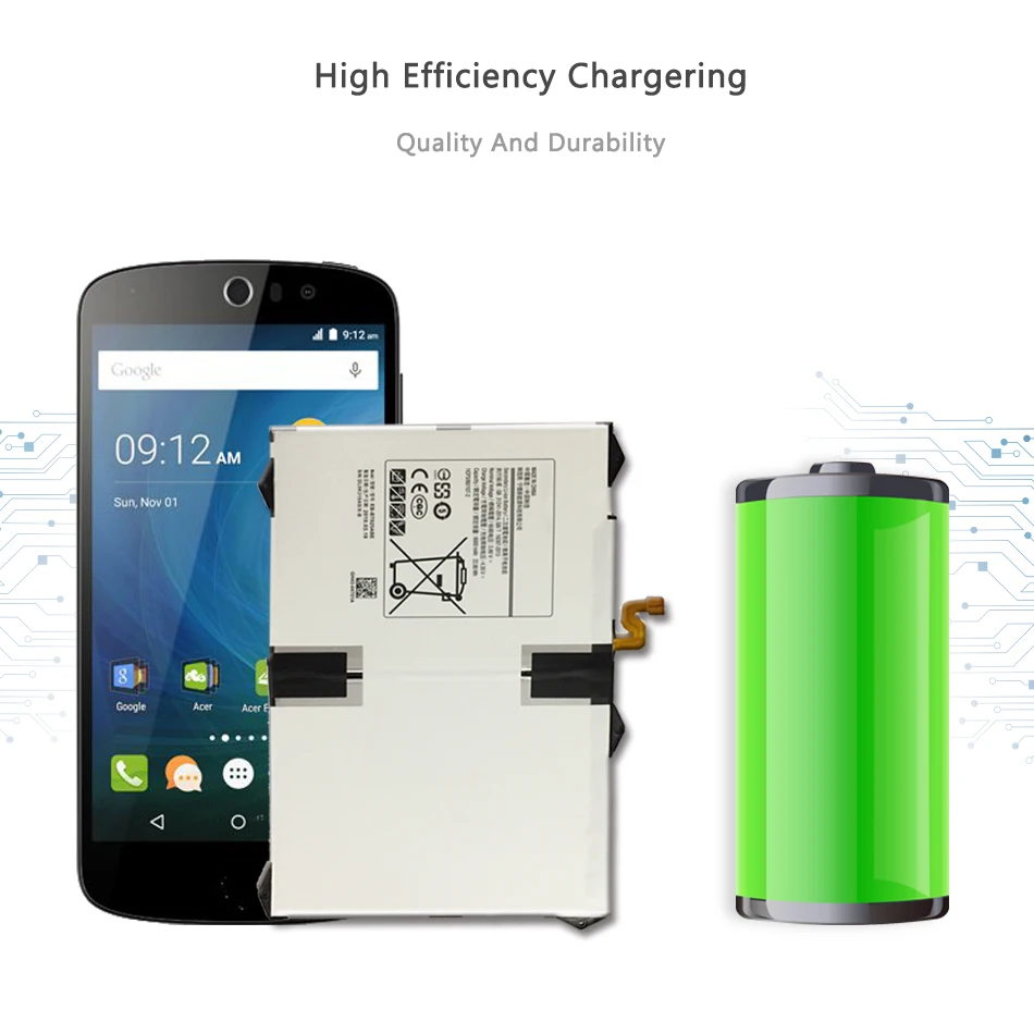 Планшетный аккумулятор EB-BT825ABE для samsung Galaxy Tab S3 9,7 дюймов SM-T825C T820 T825 6000 мАч Сменные Аккумуляторы
