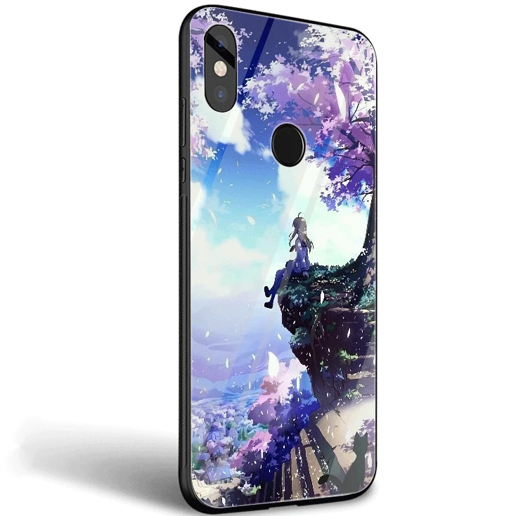Мобильный чехол для телефона Стекло ТПУ для Xiaomi Mi Note7 5 6 iPad Pro Poco F1 A1 A2 4X5X6X9 чехол бампер роспись