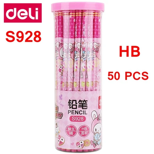 S928-HB(50PCS) 50 шт./кор. Deli S928 S929 деревянный карандаш HB 2B бессвинцовые нетоксичные Студенческие карандаши полная коробка Китай Топ бренд набор канцтоваров для детей - Цвет: S928-HB(50PCS)