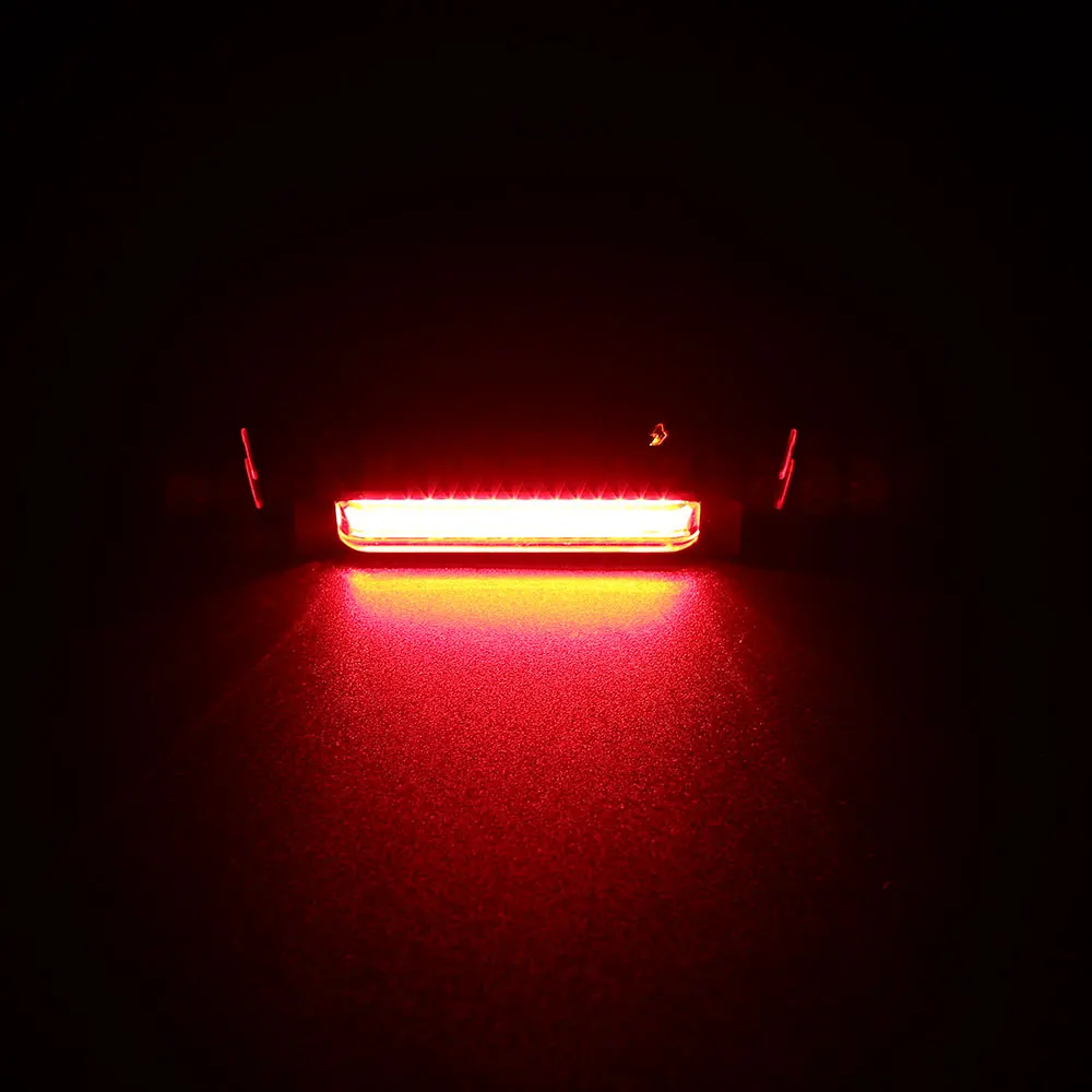Черный 100 люменов USB велосипедный светодиодный задний фонарь передний светильник COB водонепроницаемый велосипедный задний светильник s