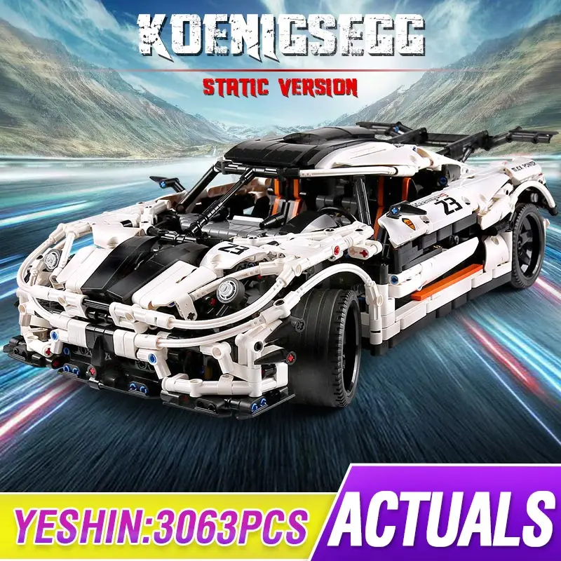 Yeshin 23002 высокотехнологичные автомобильные игрушки совместимые с MOC-4789 Koenigsegg