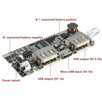 

Mobile Power Bank Battery Charger Module Board Dual USB Digital Display 5V 1A/2.1A AS99