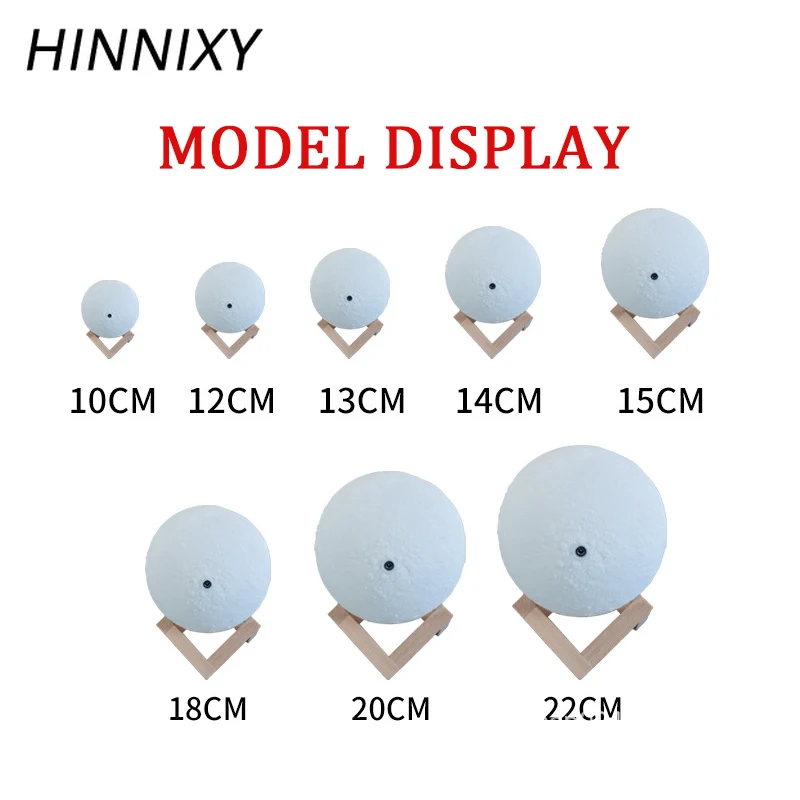 Hinnixy пользовательские 3D печать Луна ночник фото личность RGB Изменение USB Батарея
