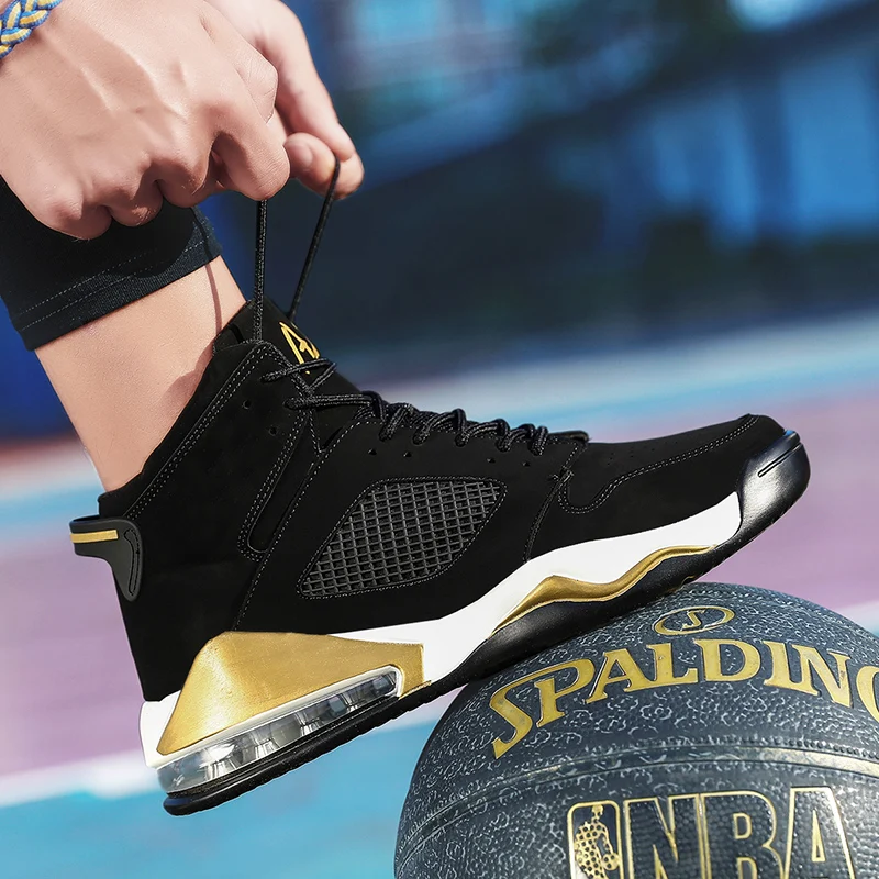 Мужская баскетбольная обувь с высоким берцем Jordan; обувь в стиле ретро; Мужская Спортивная обувь на воздушной подушке со шнуровкой; баскетбольные ботильоны; мужские кроссовки; спортивная обувь