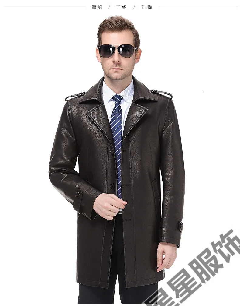 8XL плюс 6XL 5XL 4X мужские кожаные куртки из овчины мужская верхняя одежда куртки Осенняя Повседневная куртка Мужские Модные Длинные мужские кожаные куртки