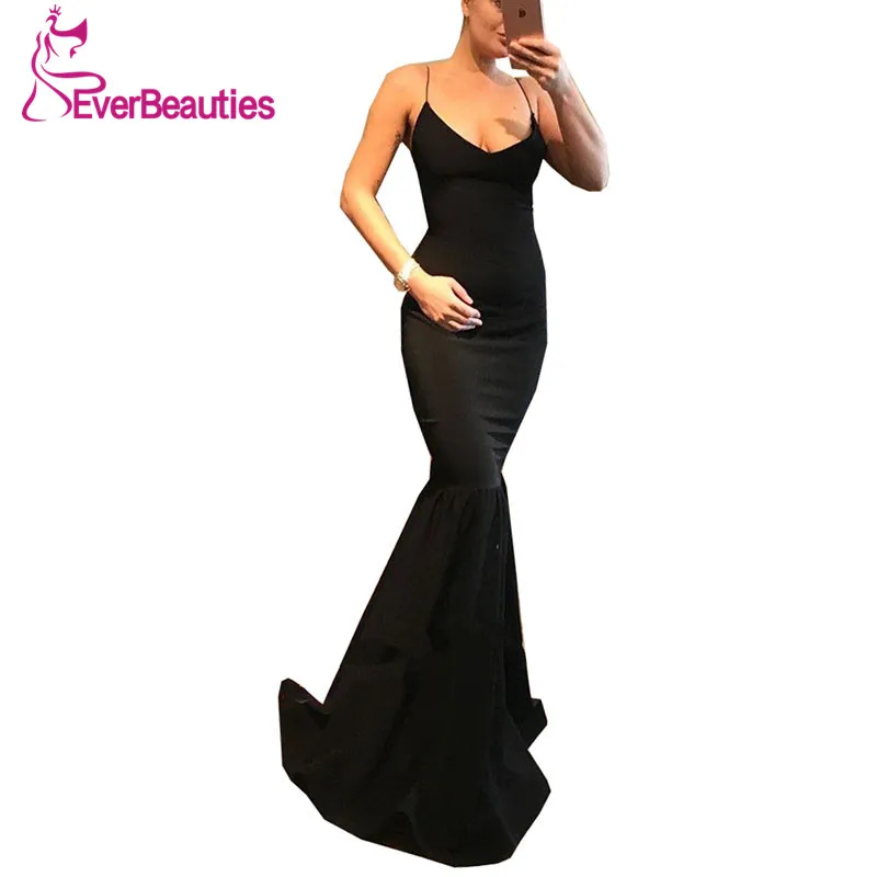 as picture Vestido de festa черные вечерние платья Длинные атласное вечернее платье Robe De Soiree Русалка торжественное платье Abendkleider - Цвет: as picture