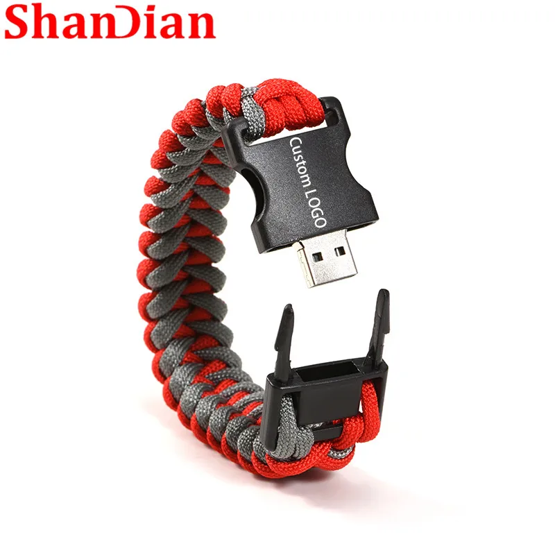 SHANDIAN плетеный браслет USB флэш-накопитель и флэш-накопитель-браслет ручка-накопитель 4 ГБ 8 ГБ 16 ГБ 32 ГБ 64 ГБ 128 ГБ для телефона Android