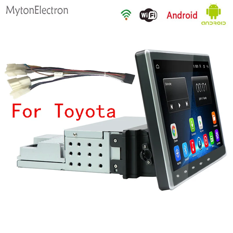 1 Din 10 дюймов Android автомобильный Радио мультимедиа аудио стерео gps навигатор Bluetooth динамический для Volkswagen Honda Toyota Nissan - Размер экрана, дюймов: 1D For TOYOTA player