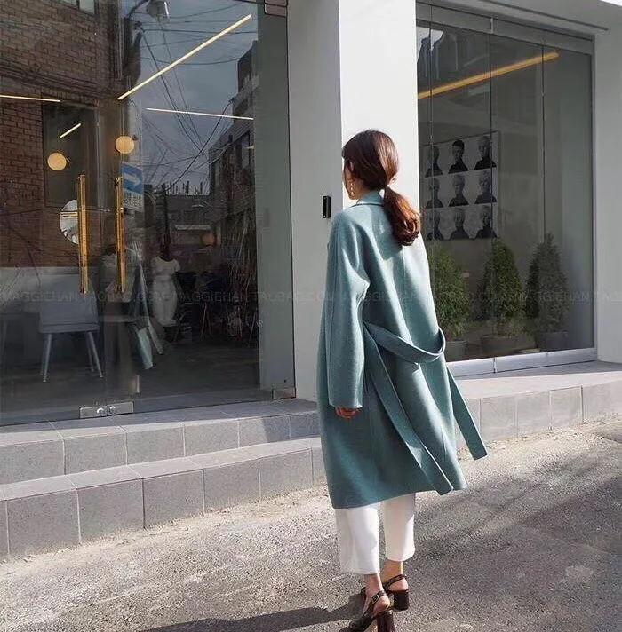 Высококачественная свободная уличная одежда, ветрозащитное кашемировое шерстяное пальто, женское Элегантное повседневное удобное манто Femme Hiver