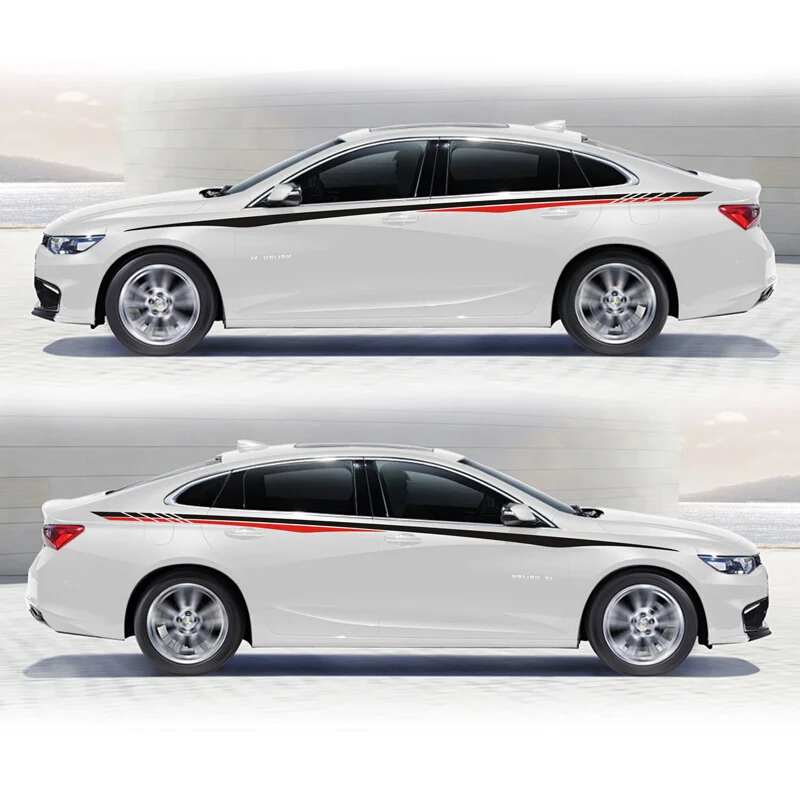 Автомобильный Стайлинг, Спортивная Автомобильная наклейка для Chevrolet Malibu Cruze Aveo Captiva, боковые спортивные авто наклейки