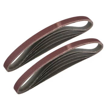 

uxcell 10pcs 1/2-inch X 18-inch Sanding Belt Aluminum Oxide Sand Belts marks on Wood Plastic Fiberglass and Both Ferrous