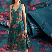 Французский стиль роскошный цветочный принт Металлик Жаккардовая парча ткань для платья пальто ткань tissu tecidos stoffen SP4545