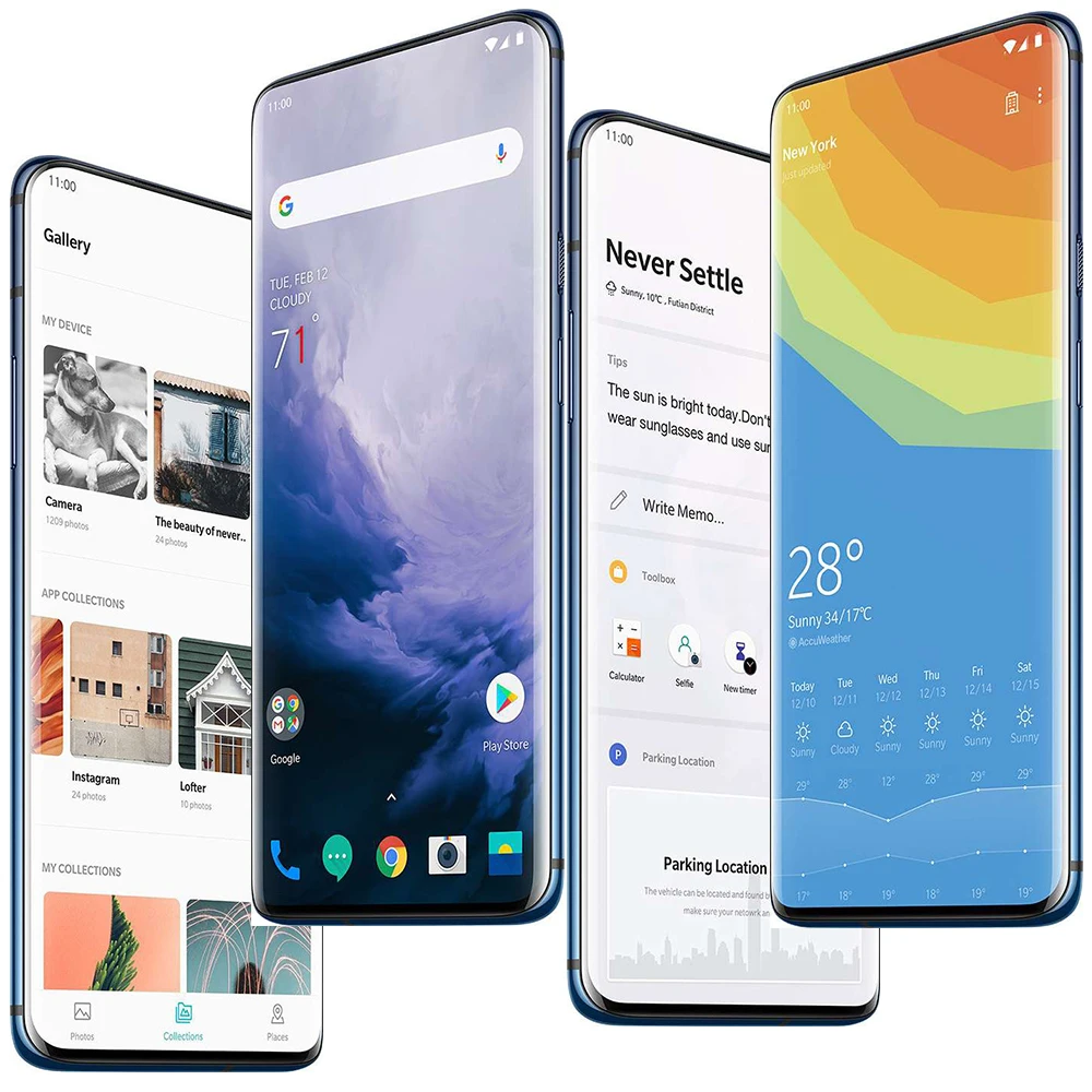 Смартфон OnePlus 7 Pro с глобальной прошивкой 256 ГБ 48мп камера Snapdragon 855 Тройная камера 6,67 дюймов жидкая AMOLED 2K разрешение UFS 3,0