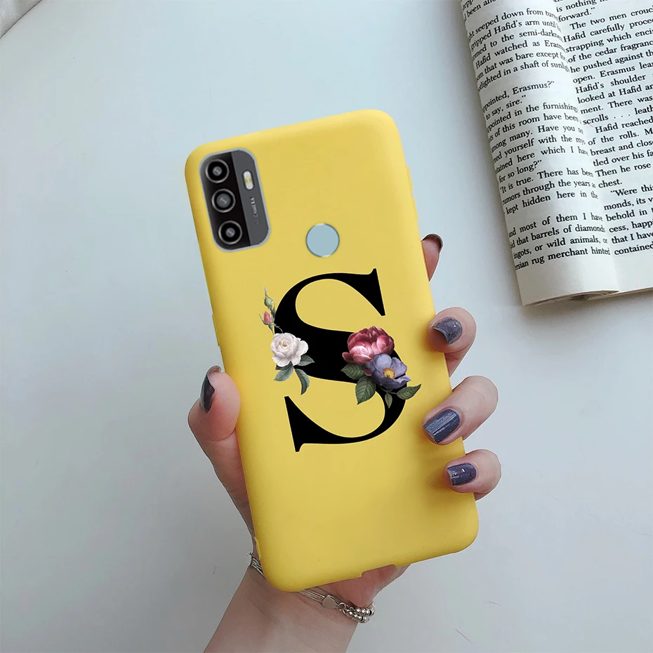 For OPPO A53S 2020 Case Letter Monogram Flower Soft Silicone Phone Back Cover For Oppo a53s 2020 A 53s A53 s Oppoa53 Cases Coque cases for oppo phones